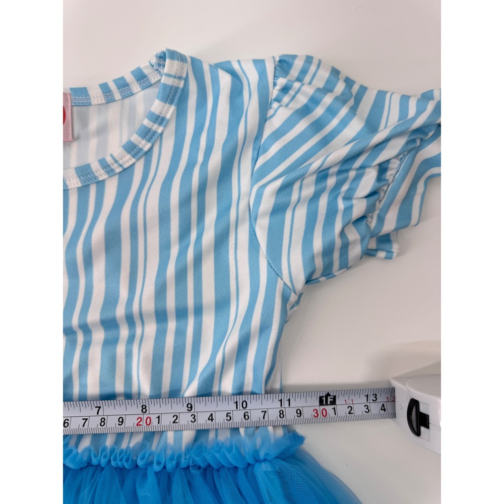Dapper Dans Tulle Skirt Striped Dress Kids 9 10 Blue Dans Disney - Picture 4 of 6